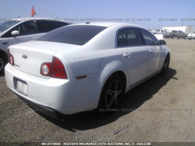 1G1ZC5EB9AF141078 - 2010 CHEVROLET MALIBU 1LT WHITE photo 4