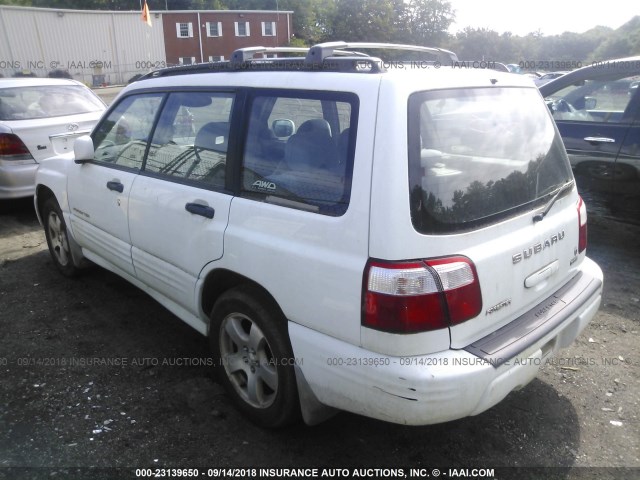 JF1SF65631H732039 - 2001 SUBARU FORESTER S WHITE photo 3