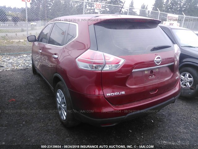 5N1AT2MV5FC884534 - 2015 NISSAN ROGUE S/SL/SV RED photo 3