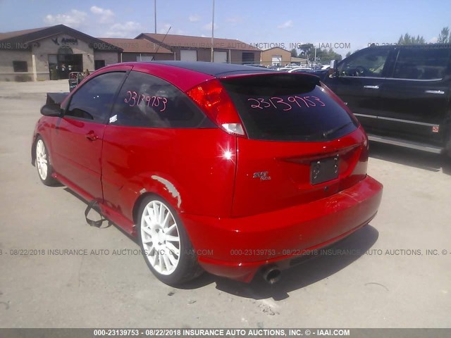 3FAHP39542R200743 - 2002 FORD FOCUS SVT RED photo 3