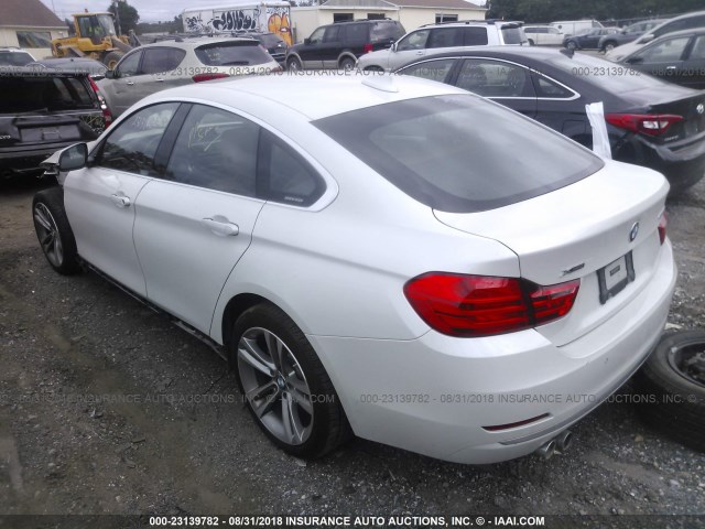 WBA4F9C32HG812376 - 2017 BMW 430XI GRAN COUPE WHITE photo 3