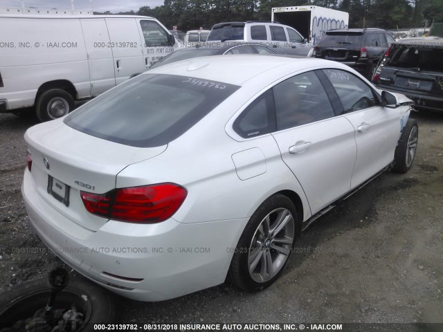 WBA4F9C32HG812376 - 2017 BMW 430XI GRAN COUPE WHITE photo 4
