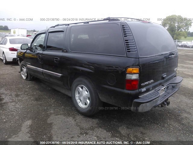 1GKFK16Z85J195187 - 2005 GMC YUKON XL K1500 BLACK photo 3