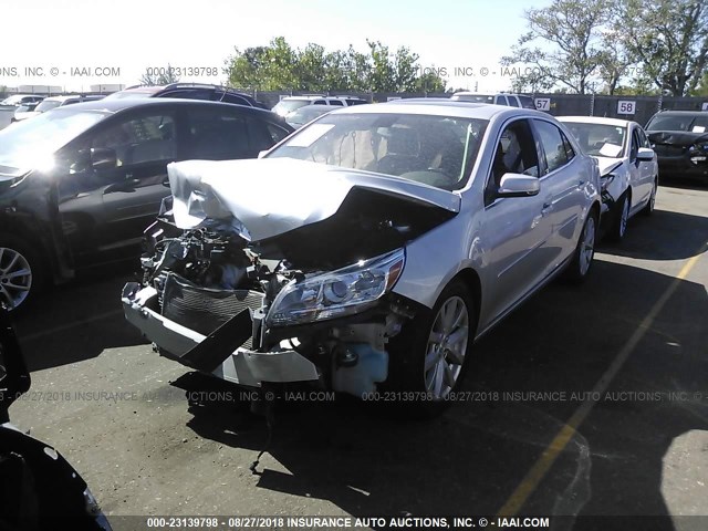 1G11D5SLXFU152004 - 2015 CHEVROLET MALIBU 2LT SILVER photo 2