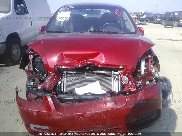 KL1TD56E49B305169 - 2009 CHEVROLET AVEO LS/LT 红色 照片 6
