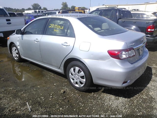 JTDBU4EE9B9135730 - 2011 TOYOTA COROLLA S/LE SILVER photo 3