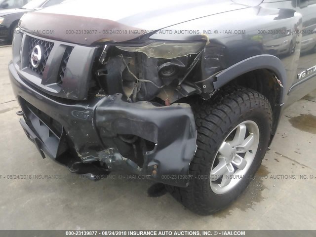 1N6BA07C88N302623 - 2008 NISSAN TITAN XE/SE/LE/PRO-4X GRAY photo 6