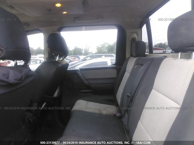 1N6BA07C88N302623 - 2008 NISSAN TITAN XE/SE/LE/PRO-4X GRAY photo 8