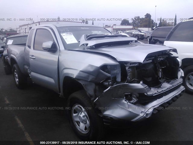 5TFRX5GN1HX081854 - 2017 TOYOTA TACOMA ACCESS CAB/SR/SR5 ვერცხლისფერი ფოტო 1