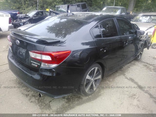 4S3GKAL64J1602331 - 2018 SUBARU IMPREZA SPORT BLACK photo 4