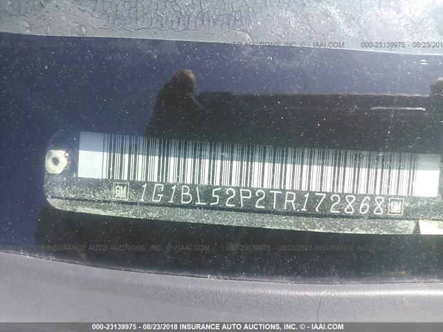 1G1BL52P2TR172868 - 1996 CHEVROLET CAPRICE / IMPALA CLASSIC/SS BLACK photo 9