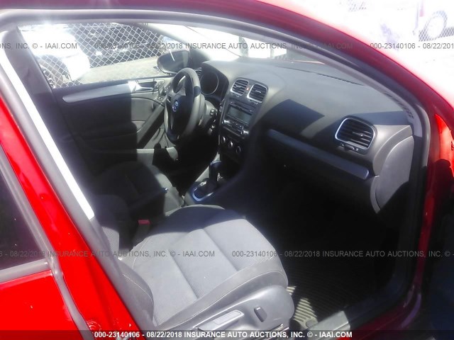 WVWDB7AJ9DW048336 - 2013 VOLKSWAGEN GOLF RED photo 5