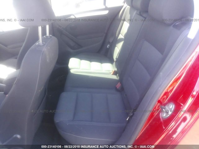 WVWDB7AJ9DW048336 - 2013 VOLKSWAGEN GOLF RED photo 8