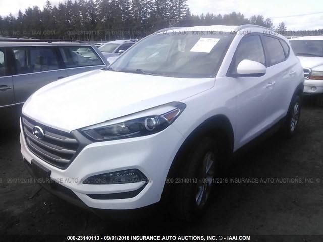 KM8J3CA4XGU089802 - 2016 HYUNDAI TUCSON LIMITED/SPORT AND ECO/SE WHITE photo 2