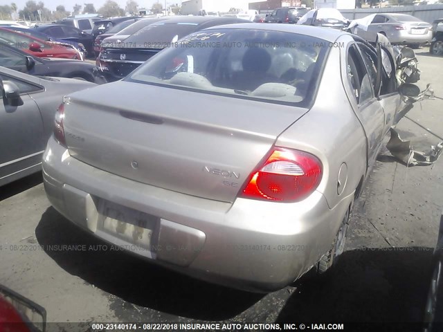 1B3ES26C03D206804 - 2003 DODGE NEON SE GOLD photo 4