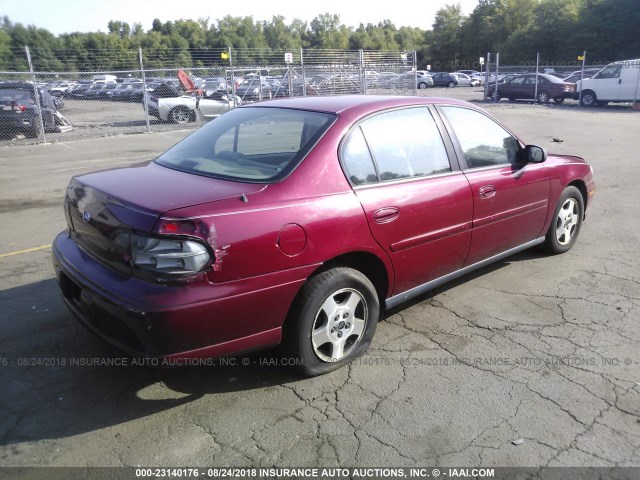 1G1ND52F25M245268 - 2005 CHEVROLET CLASSIC RED photo 4