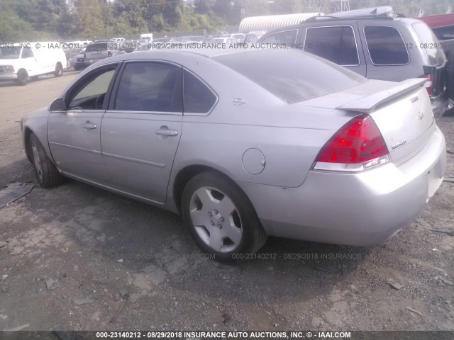 2G1WD58C089157421 - 2008 CHEVROLET IMPALA SUPER SPORT SILVER photo 3