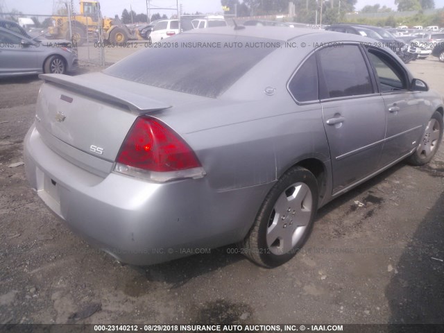 2G1WD58C089157421 - 2008 CHEVROLET IMPALA SUPER SPORT SILVER photo 4