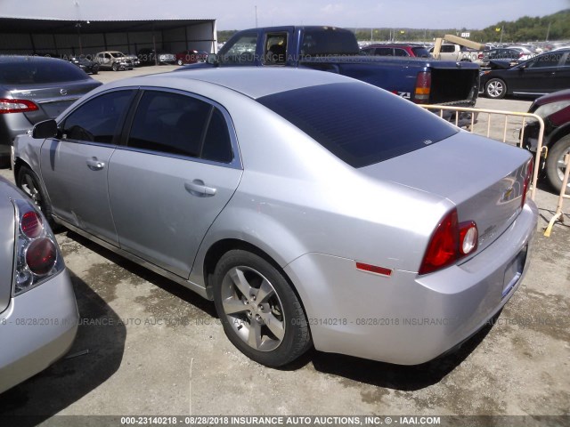 1G1ZC5EU1BF179035 - 2011 CHEVROLET MALIBU 1LT SILVER photo 3