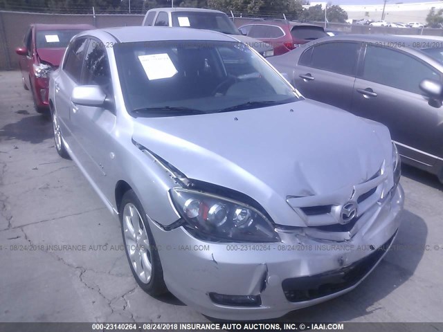 JM1BK344081153792 - 2008 MAZDA 3 HATCHBACK SILVER photo 1