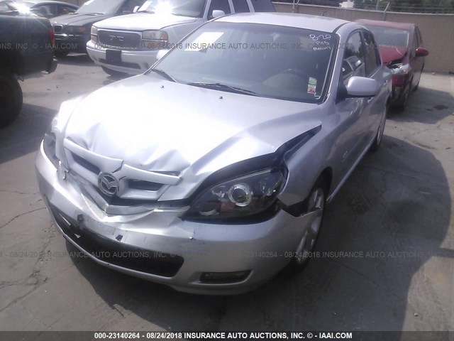 JM1BK344081153792 - 2008 MAZDA 3 HATCHBACK SILVER photo 2