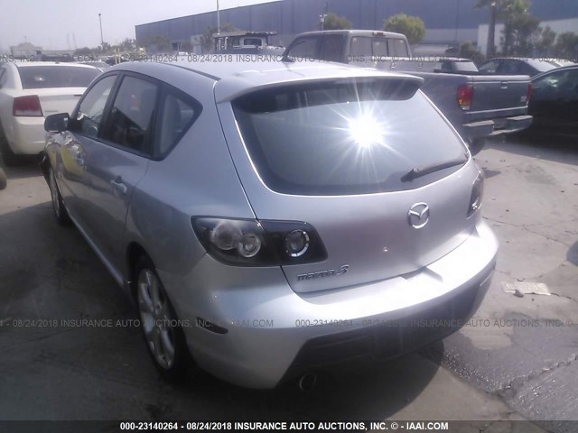 JM1BK344081153792 - 2008 MAZDA 3 HATCHBACK SILVER photo 3