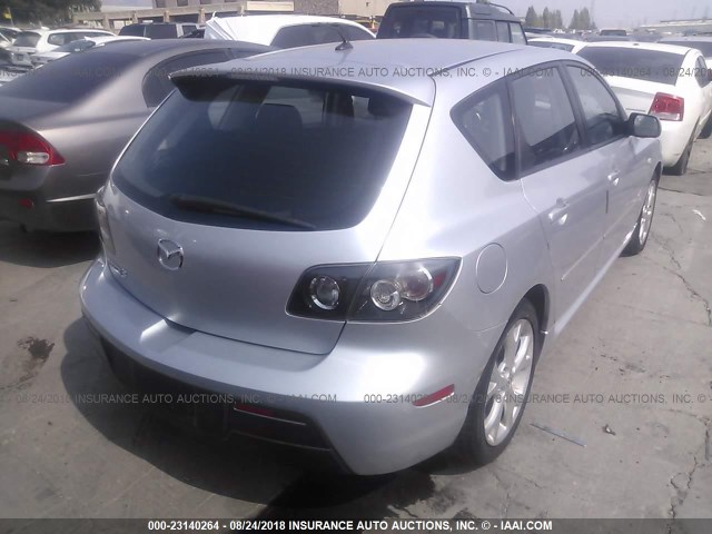 JM1BK344081153792 - 2008 MAZDA 3 HATCHBACK SILVER photo 4