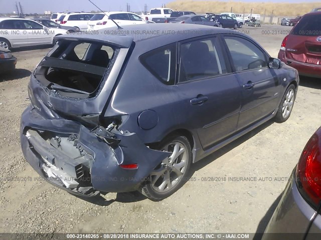 JM1BK344X81839094 - 2008 MAZDA 3 HATCHBACK GRAY photo 4