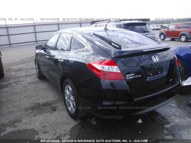 5J6TF2H55AL009715 - 2010 HONDA ACCORD CROSSTOUR EXL BLACK photo 3