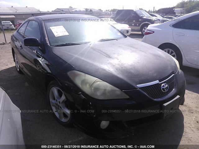 4T1CE38P54U950933 - 2004 TOYOTA CAMRY SOLARA SE/SLE BLACK photo 1