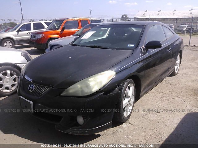 4T1CE38P54U950933 - 2004 TOYOTA CAMRY SOLARA SE/SLE BLACK photo 2