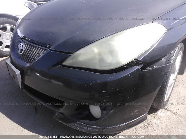 4T1CE38P54U950933 - 2004 TOYOTA CAMRY SOLARA SE/SLE BLACK photo 6