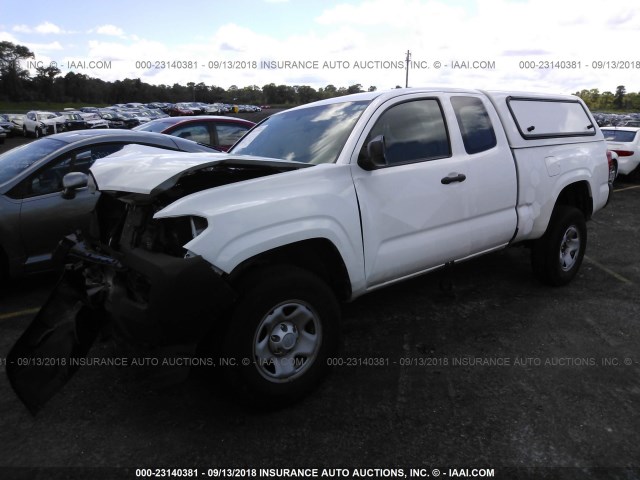 5TFRX5GN7HX084466 - 2017 TOYOTA TACOMA ACCESS CAB/SR/SR5 WHITE photo 2