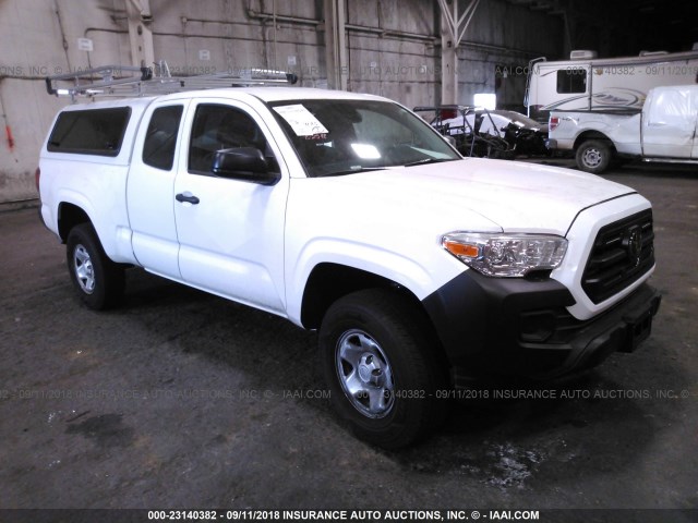 5TFRX5GN7JX117472 - 2018 TOYOTA TACOMA ACCESS CAB/SR/SR5/TRD SPT WHITE photo 1