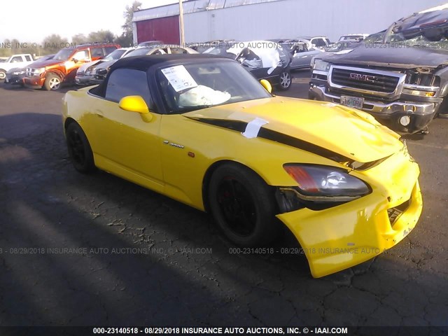 JHMAP11451T002915 - 2001 HONDA S2000 YELLOW photo 1