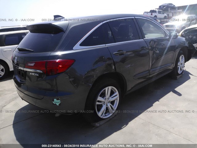 5J8TB3H56DL010594 - 2013 ACURA RDX TECHNOLOGY BLACK photo 4