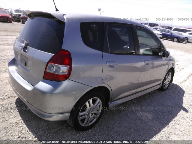 JHMGD38667S065574 - 2007 HONDA FIT S 灰色 照片 4