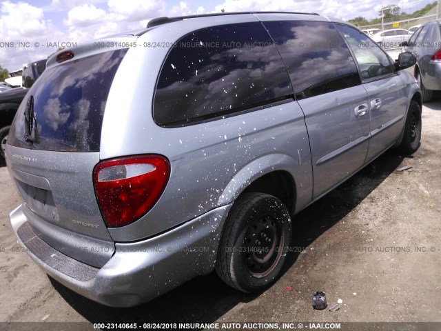 2D4GP443X3R317528 - 2003 DODGE GRAND CARAVAN SPORT Light Blue photo 4