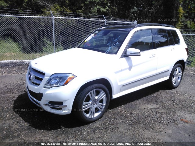 WDCGG0EB0EG196406 - 2014 MERCEDES-BENZ GLK 250 BLUETEC WHITE photo 2