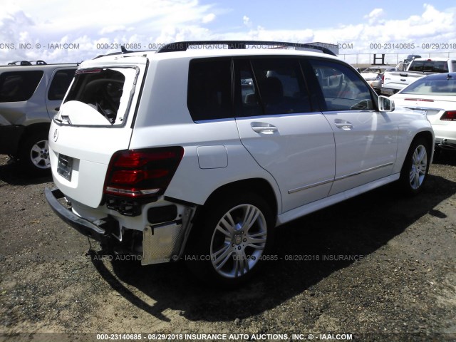 WDCGG0EB0EG196406 - 2014 MERCEDES-BENZ GLK 250 BLUETEC WHITE photo 4