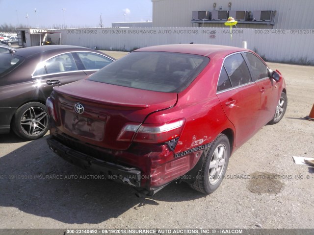 4T1BE46K67U057666 - 2007 TOYOTA CAMRY NEW GENERAT CE/LE/XLE/SE RED photo 4