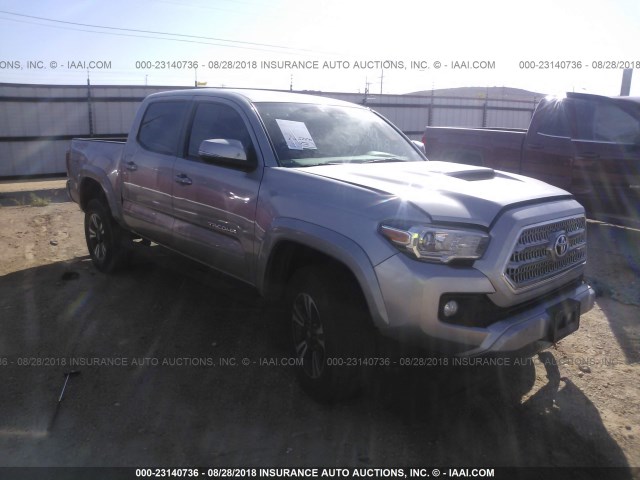 5TFCZ5AN0GX045760 - 2016 TOYOTA TACOMA DBL CAB/SR/SR5/TRD SPT/OR SILVER photo 1