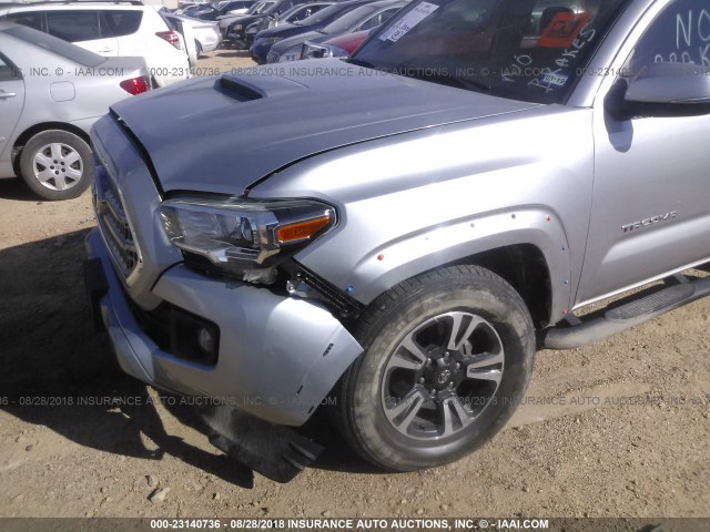 5TFCZ5AN0GX045760 - 2016 TOYOTA TACOMA DBL CAB/SR/SR5/TRD SPT/OR SILVER photo 6