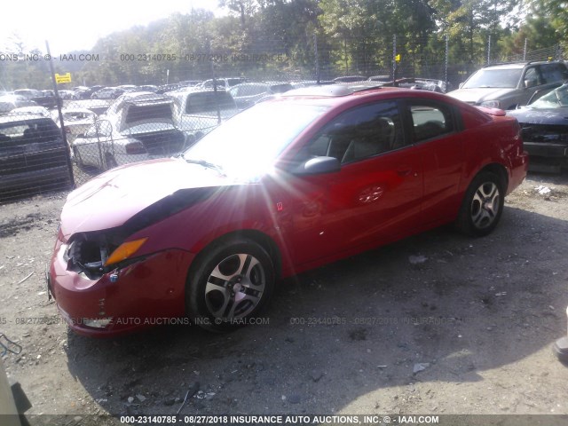 1G8AW12F45Z141399 - 2005 SATURN ION LEVEL 3 RED photo 2