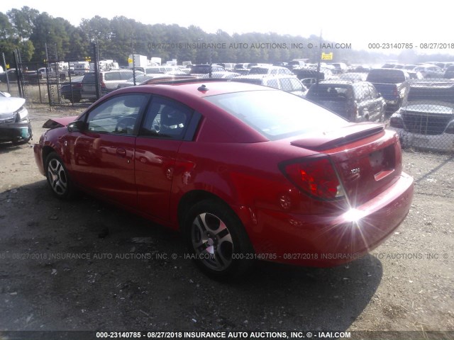 1G8AW12F45Z141399 - 2005 SATURN ION LEVEL 3 RED photo 3