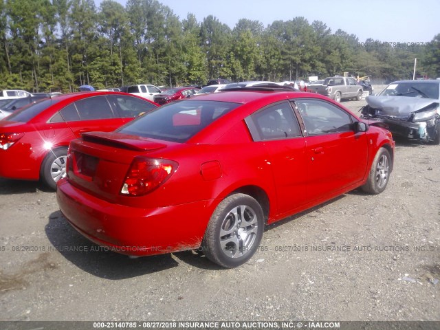 1G8AW12F45Z141399 - 2005 SATURN ION LEVEL 3 RED photo 4