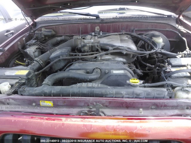 5TEGN92N34Z372595 - 2004 TOYOTA TACOMA DOUBLE CAB PRERUNNER RED photo 10