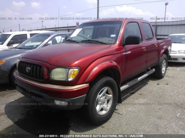 5TEGN92N34Z372595 - 2004 TOYOTA TACOMA DOUBLE CAB PRERUNNER RED photo 2