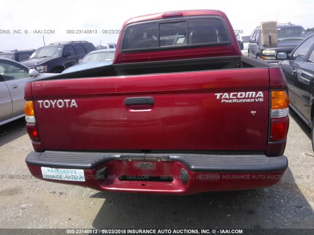 5TEGN92N34Z372595 - 2004 TOYOTA TACOMA DOUBLE CAB PRERUNNER RED photo 6