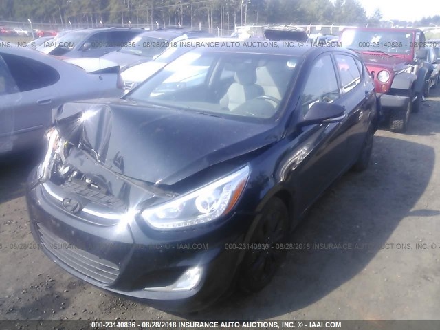 KMHCU5AE3FU233120 - 2015 HYUNDAI ACCENT GLS/SE BLACK photo 2